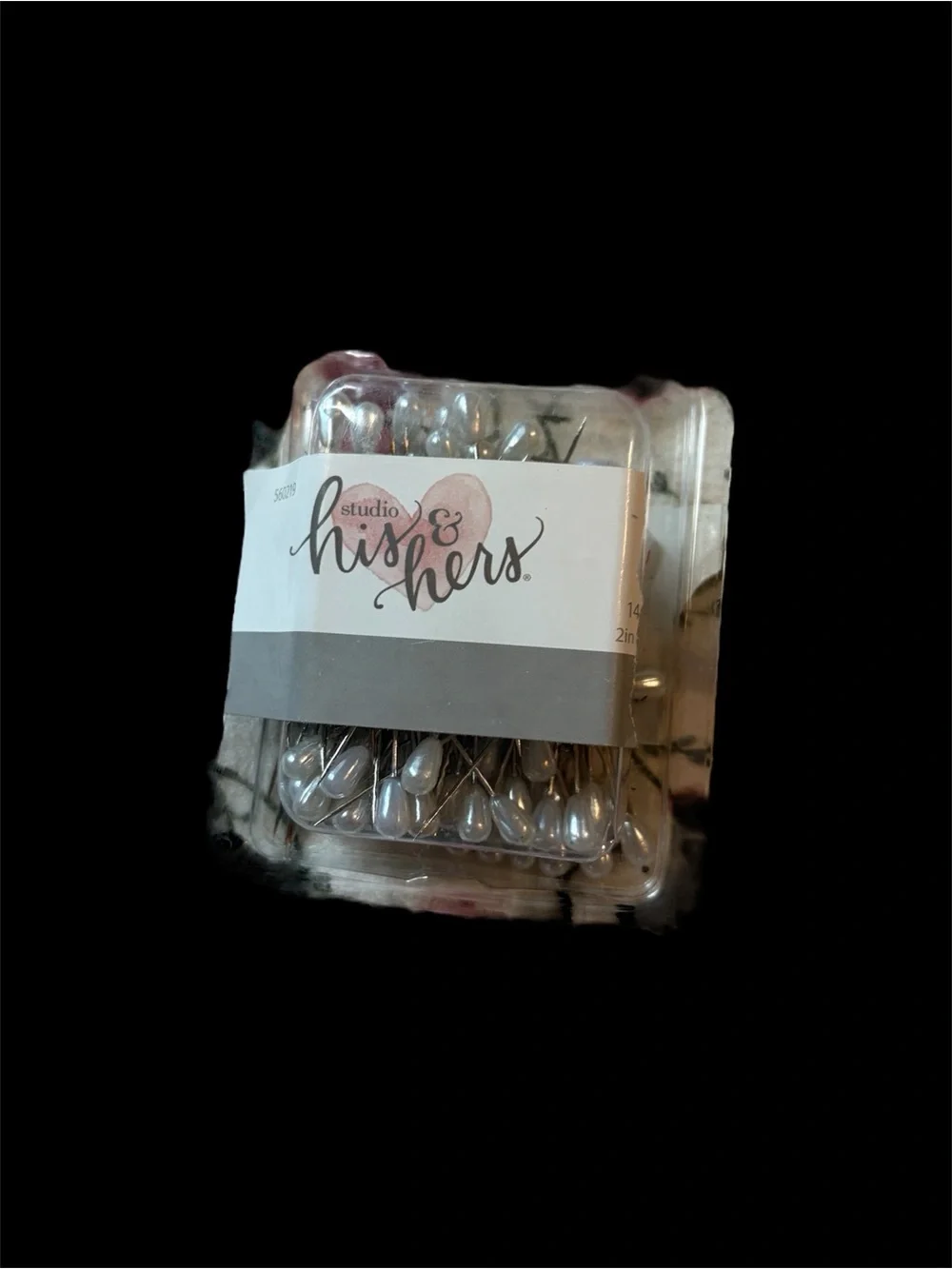 Silver and White Pearl Floral Pins - Pack